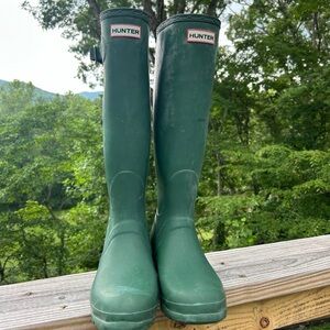 Women Hunter Original Green Boots